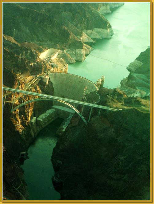 Hoover Dam impounds Lake Mead, the largest reservoir in the US by volume.