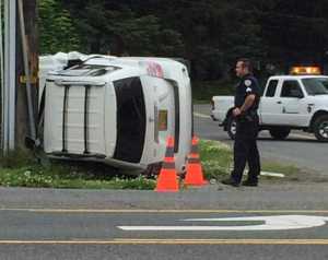 A 2008 Toyota Highlander driven by a 36-year-old man that crashed and hit two boys near the intersection of Mendenhall Loop Road and Tongas Boulevard is shown.