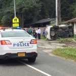 A 2008 Toyota Highlander driven by a 36-year-old man that crashed and hit two boys near the intersection of Mendenhall Loop Road and Tongas Boulevard is shown.