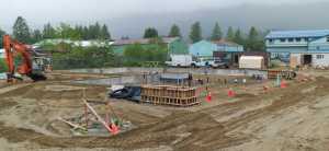 Foundation work is underway on the Housing First project on Allen Court.