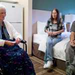 Earlene "Memaw" Branson, 83, mother to Alaskan Bush People star Ami Brown, talks of her journey from Texas to Alaska in hopes of reuniting with her daughter during an interview in Juneau on Wednesday. Her daughter, Gina Williamson, center, and great nephew, Chuck Gilbert, helped her travel to Hoonah for the visit.