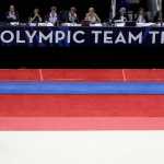 Lauren Hernandez competes on the floor exercise during the women's U.S. Olympic gymnastics trials on July 10 in San Jose, California.