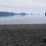 Daniel San's three-year-old enjoys the view at Lena Point Cove.