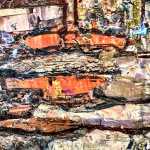 A colorful rock wall.