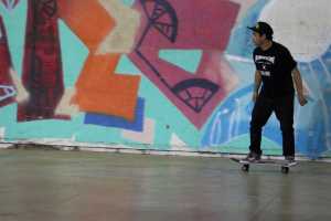 William "Sonny" Pittman sets up for a trip up a ramp at The Pipeline skate park on Saturday. Pittman, along with other members of an informal skate park council, organized a fundraiser at the park to help move forward with a park improvement plan.