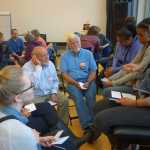 Royce," a work in progress from playwright Darren Canady, at "Racial Justice and Anti-Violence: A Creative Conversation." In reaction to violence against black and otherwise marginalized people, the character in the monologue feels the need to dance - to "sweat the rage into every beat until there is none of it left." The event was standing-room only.