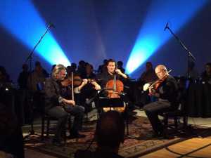 Zuill Bailey (cello), Kurt Nikkanen (violin) and Scott Rawls (viola) will perform Beethoven's Opus 9 trio in Juneau on Sept. 4.