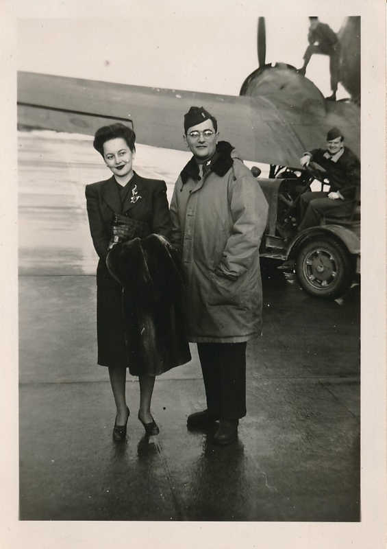 Olivia DeHavilland, a film star from Hollywood's "Golden Age," arrives in Yakutat on a C-47.