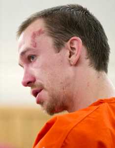Travis Richards, 24, appears in Juneau District Court on charges of resisting arrest on Thursday.