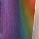 A rainbow made of string.  Renwick Gallery, Washington DC, June, 2016.