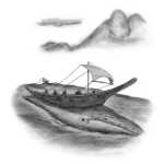 One of the illustrations in "Little Whale," a chapter book for young readers written and illustrated by Roy A. Peratrovich, Jr.