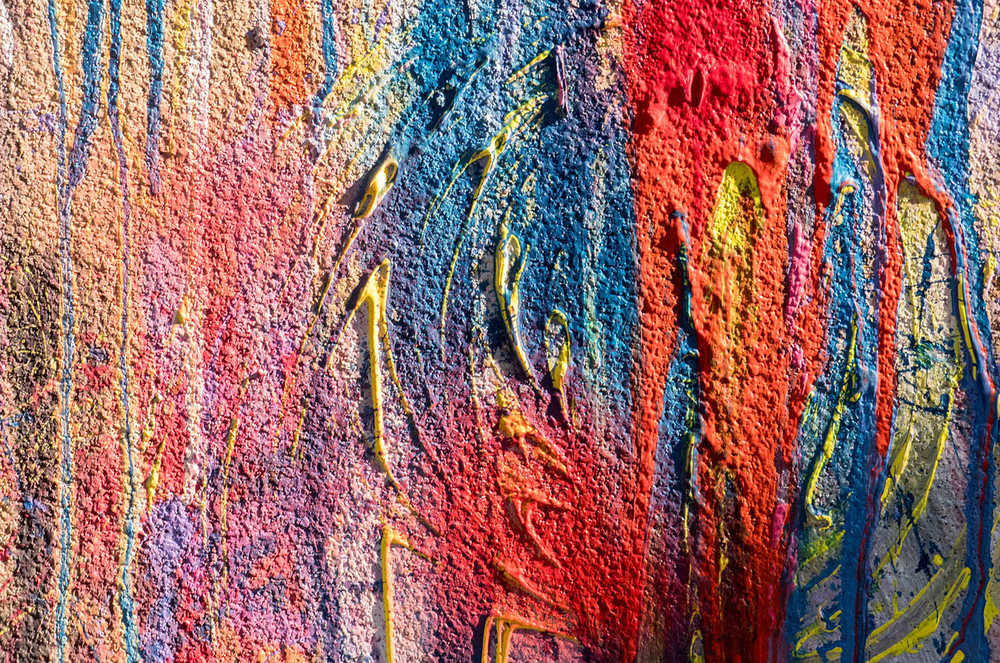 Colorful street graffiti.