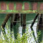 Shapes and colors on a downtown dock.