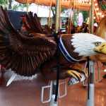 Some familiar Alaska animals can be seen at the Parx Liberty carousel, Franklin Square, Philadelphia, May, 2016.