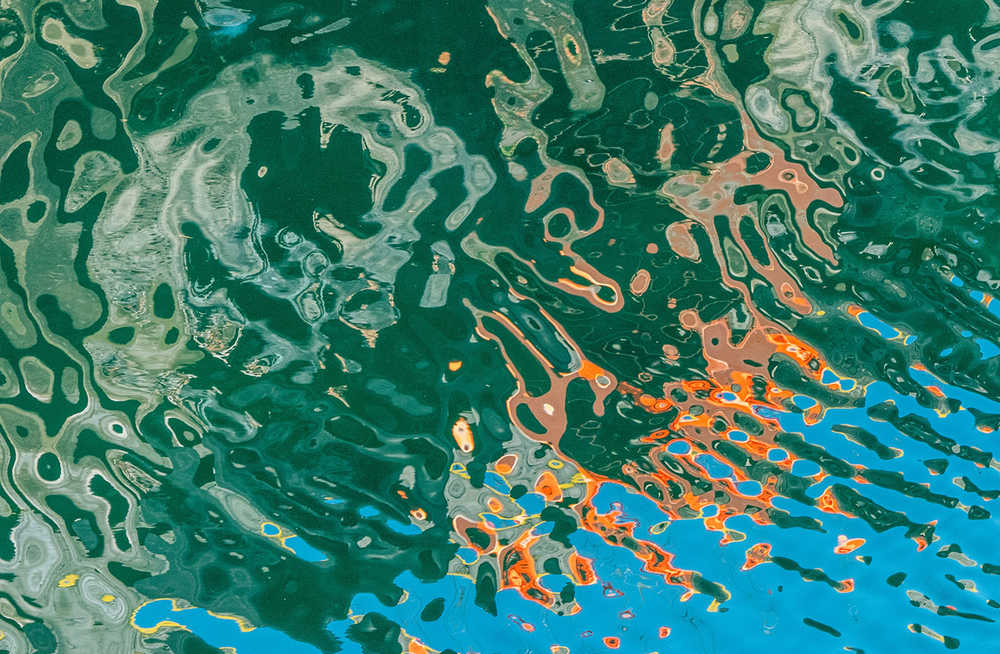 Abstract harbor reflection.