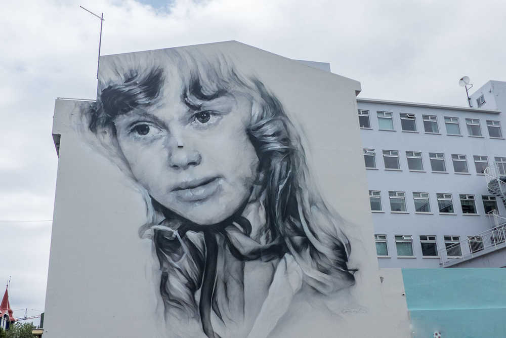 Unexpected beauty on a downtown building, Akureyri, Iceland.