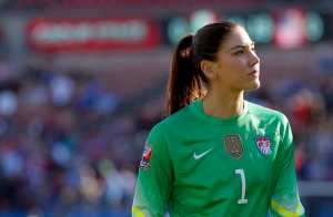 FILE - In this Feb. 13, 2016, file photo, United States goalie Hope Solo walks off the field at half time of a CONCACAF Olympic qualifying tournament soccer match against Mexico in Frisco, Texas. Solo has taken an indefinite leave from the Seattle Reign of the National Women's Soccer League, less than a week after being suspended for six months by the U.S. national team for disparaging remarks about Sweden, the Reign announced Saturday, Aug. 27, 2016. (AP Photo/Tony Gutierrez, File)
