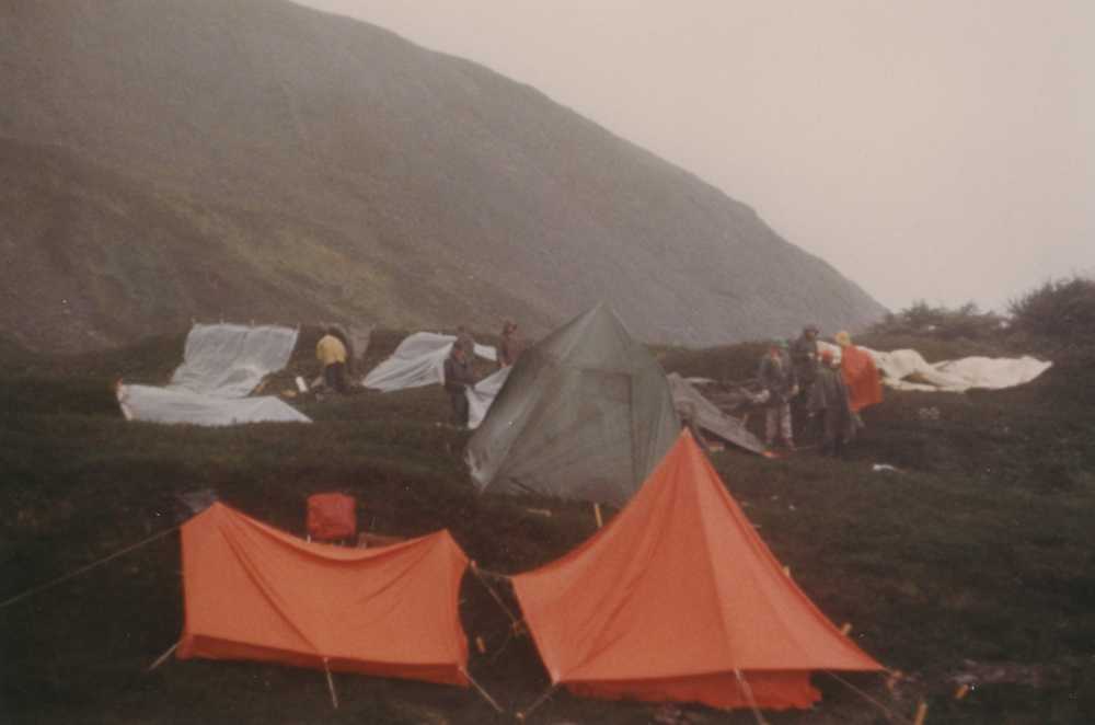 Heavy fog and rain contributed to the crash of Alaska Airlines Flight 1866 on Sept. 4, 1971, then lingered above the crash site as recovery efforts began in the Chilkat Range.