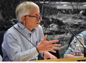 City Finance Director Bob Bartholomew speks to the Assembly Finance Committee during its meeting Thursday evening.