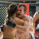 MMA fighters Nino Kafoa Maka (Left) and Zachary Oldaker (Right) showing good sportsmanship that ended in a unanimonus decison with the win going to Nino Kafoa Maka.