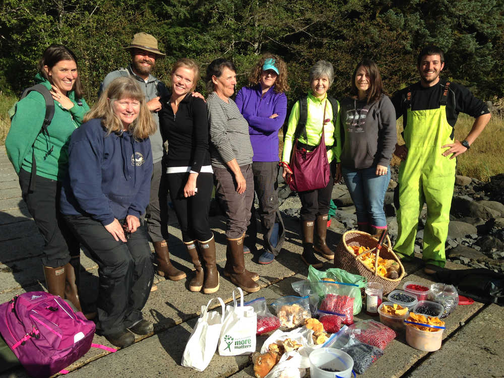 This group of people foraged for berries and mushrooms up the Stikine River during the Rainforest Festival in Petersburg.