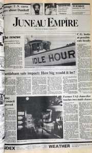 The front page of the Juneau Empire for Sept. 16, 1986