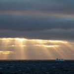 Approaching the famed Northwest Passage: A high latitude sunset in Baffin Bay, just east of Lancaster Sound.