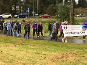 Friends of the Poor Walk participants raise money for St. Vincent de Paul.