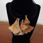 Necklaces made from burl pieces at Rainforest Custom.