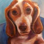 This is one of the paintings avaiable at MK MacNaughton's First Friday show at her gallery, Sketch.