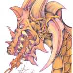 A dragon drawn by Lemon Creek Correctional Center inmate Darin Jones.