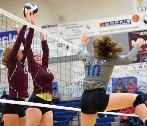 Kayhi volleyball players Leah Benning,