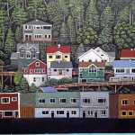 Detail of artist Ricardo Búrquez's "My World" mural on Day 12 at the Main Street Gallery in Ketchikan.