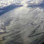 A mercurial scene in Yakutat, as seen from the air.