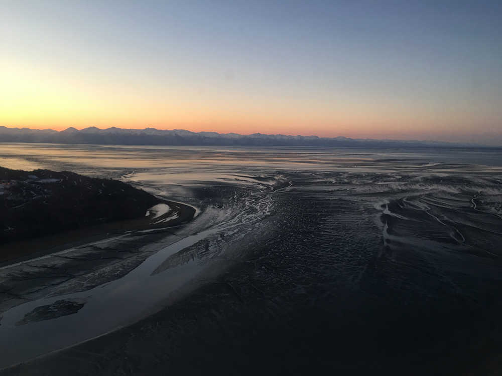 Sunrise over Anchorage on Sunday, Oct. 23.