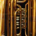 Swirls and curves: detail on a tuba.  A La Moana Centerstage.