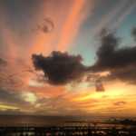 Sunset over Waikiki harbor.
