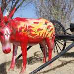 Burro sculpture in southern New Mexico.
