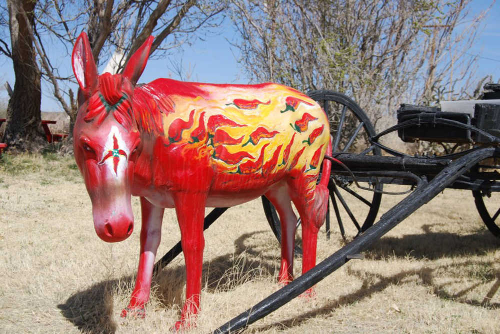 Burro sculpture in southern New Mexico.