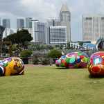 Hippo sculptures in Singapore.