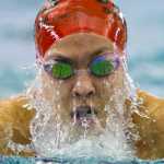 Juneau-Douglas' Mia Ruffin swims the girls 100 yard breaststroke race during the 2016 ASAA/First Natinal Bank Alaska Swim & Dive State Championships at the Dimond Park Aquatics Center on Saturday, Nov. 5, 2016.