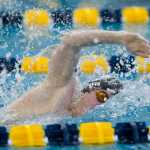 Thunder-Mountain's Bergen Davis races in the boys 200 yard IM race during the 2016 ASAA/First Natinal Bank Alaska Swim & Dive State Championships at the Dimond Park Aquatics Center on Saturday, Nov. 5, 2016. .