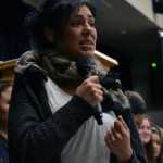 Kara Nelson, director of Juneau's Haven House, speaks during a Juneau Reentry Coalition community get together at Elizabeth Peratrovich Hall Saturday afternoon.