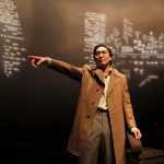 A young Gordon Hirabayashi is in New York City to attend a YMCA leadership conference, as portrayed by actor Greg Watanabe.