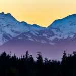 Colorful sunrise over Eagle Peak.