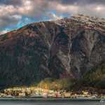 A sunspot lights of up downtown Juneau on a mid-November day.