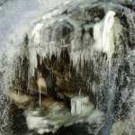 Ice and water comingle at Nugget Falls on Nov. 20.