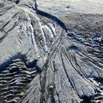 A mini delta a few feet in length but looking like a mighty river forms at the Mendenhall Glacier on Nov. 20.