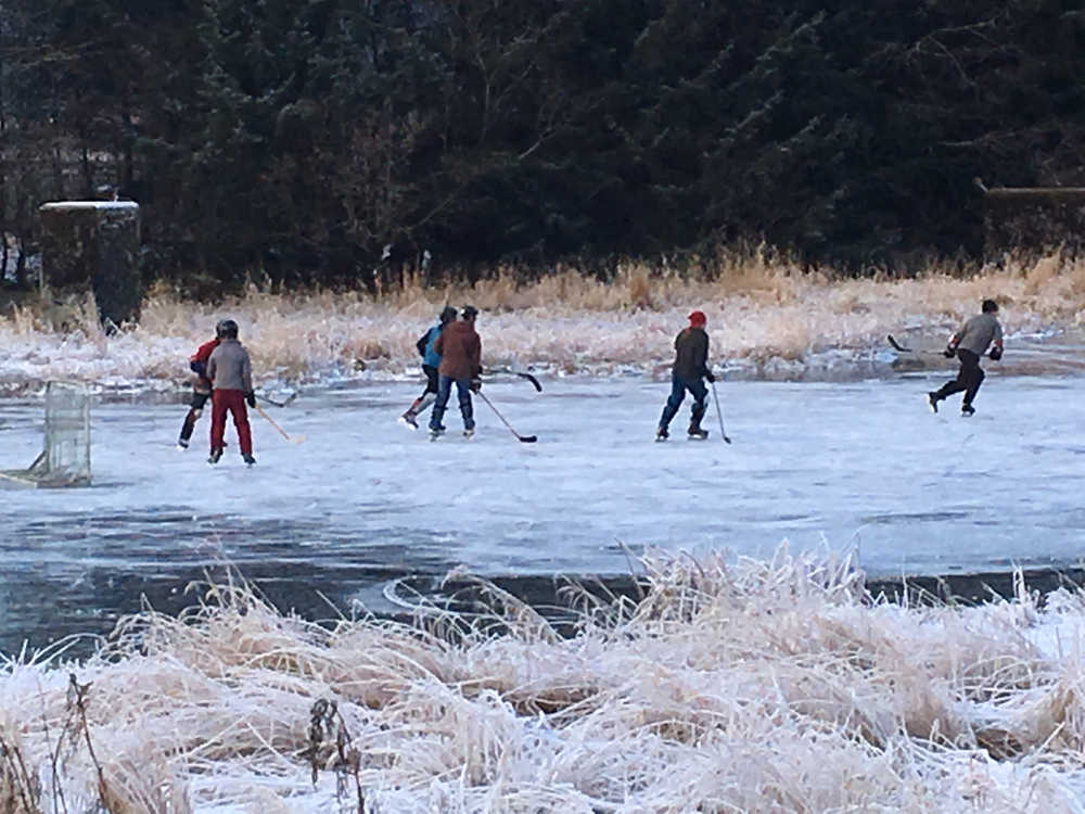 Winter sport on the Pioneers Home pond on Nov. 22.