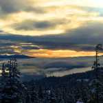 The clouds parted and the sun broke through: the view from Lake Creek Trail on Nov. 23.